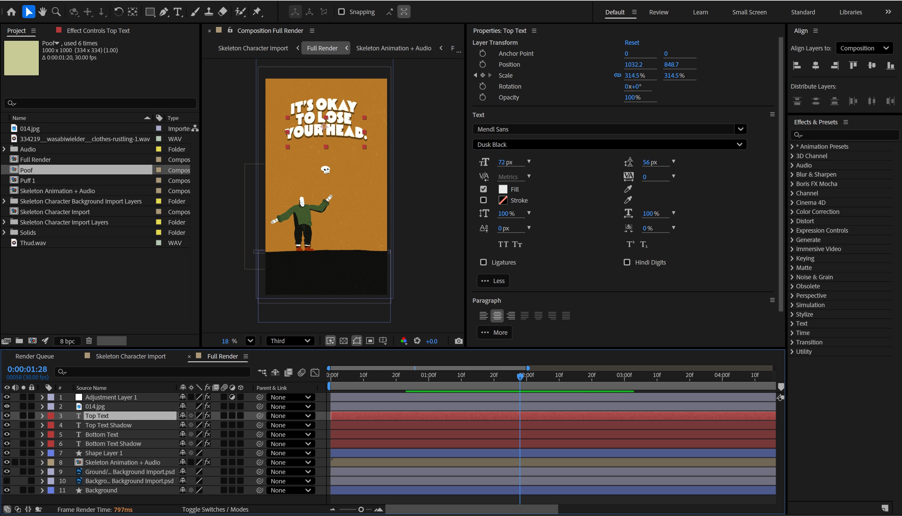 Skeleton animation thumbnail